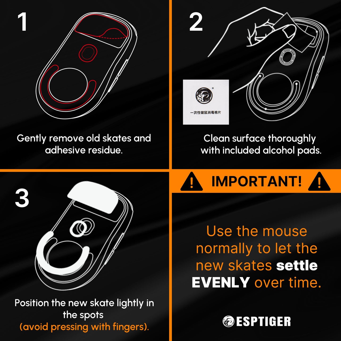 ICE V2 Mouse Skates For Lamzu MAYA